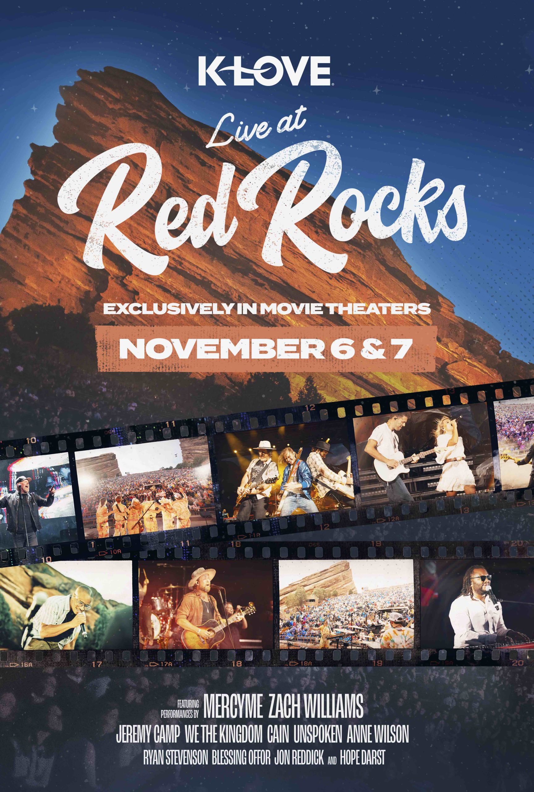 K-LOVE Live At Red Rocks' Premieres Exclusively In Theaters Nationwide Nov.  6 & 7 - CMB
